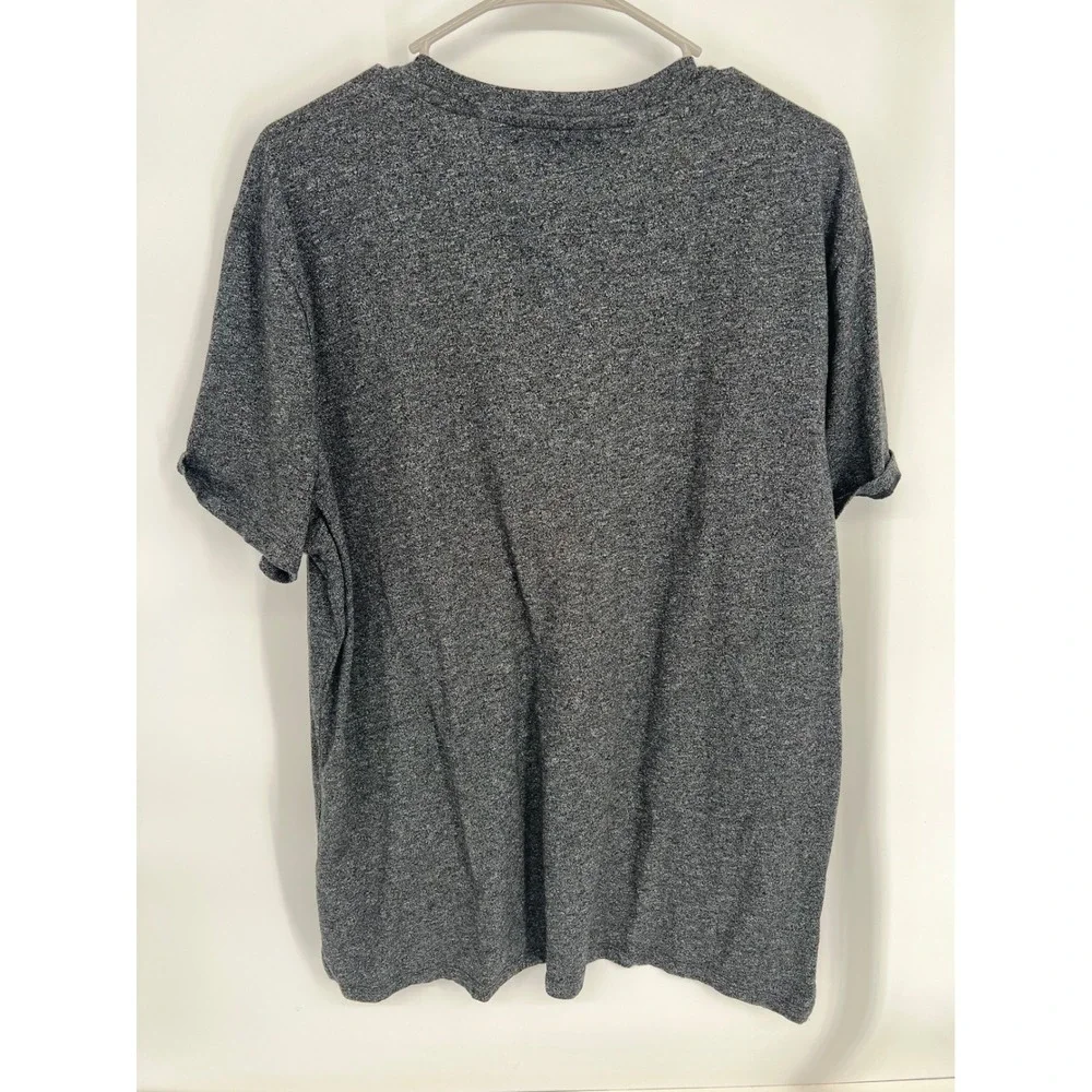 Banana Republic Mens XL Quick Dry Henley Shirt Charcoal Gray Heathered Short Slv